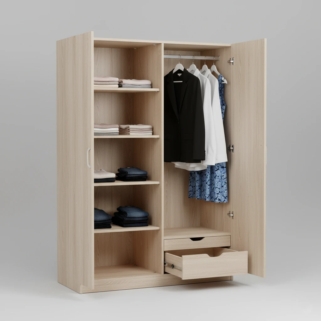 Двухдверные шкафы для небольших комнат