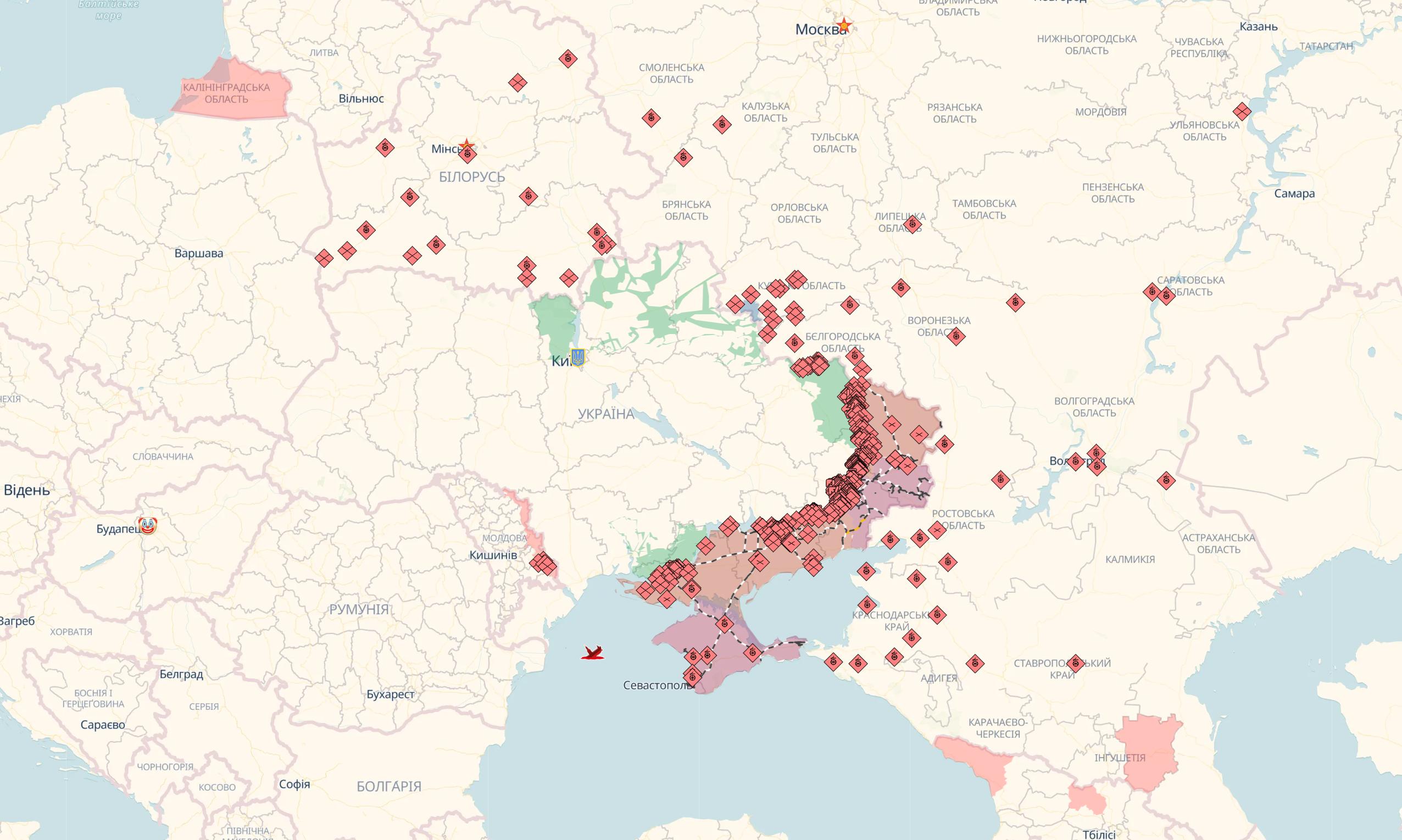 Карта бойових дій в Україні - Deep State