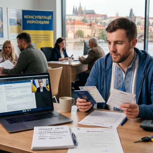 Як українцям у Чехії продати, переоформити або зняти з обліку авто в Україні