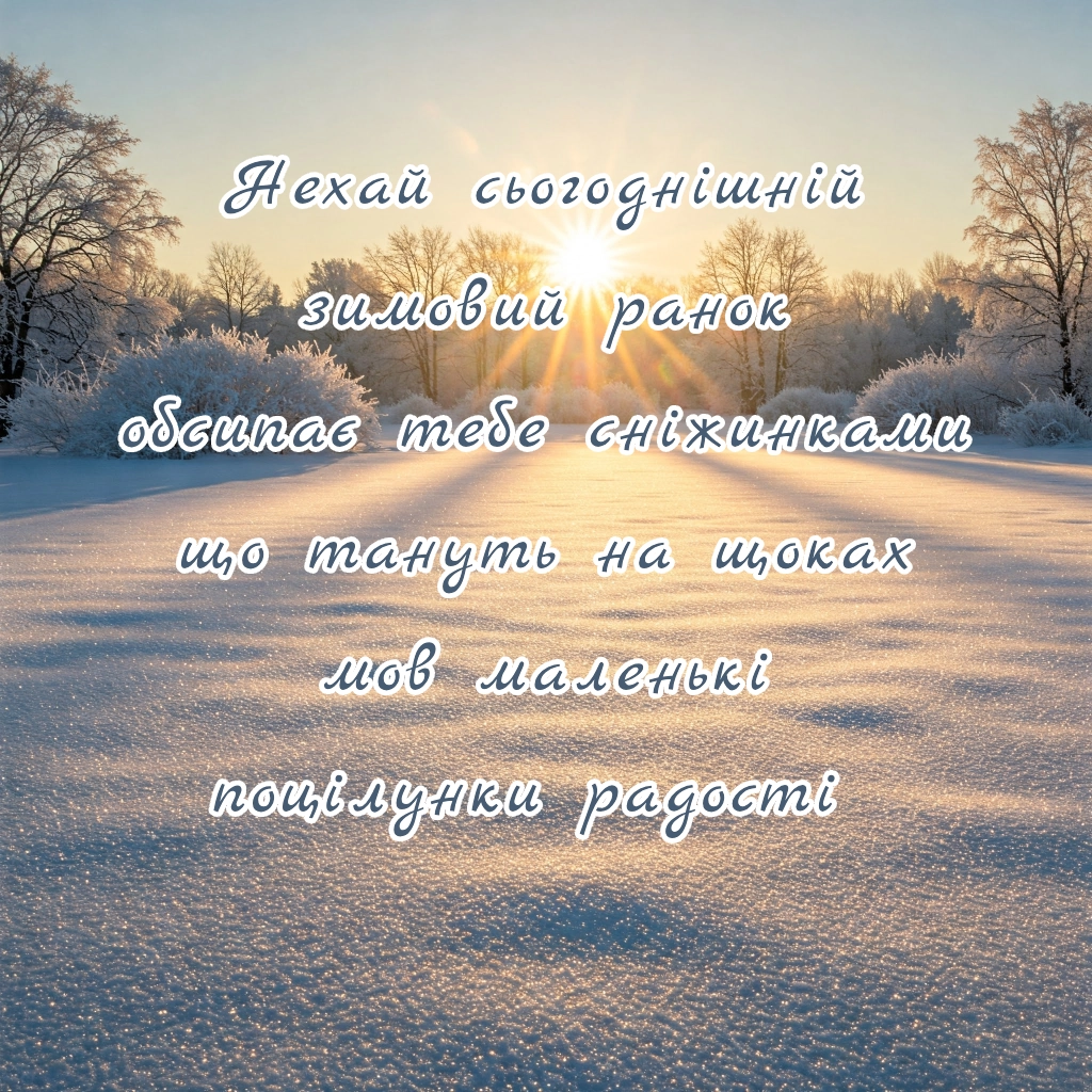 Побажання гарного зимового дня