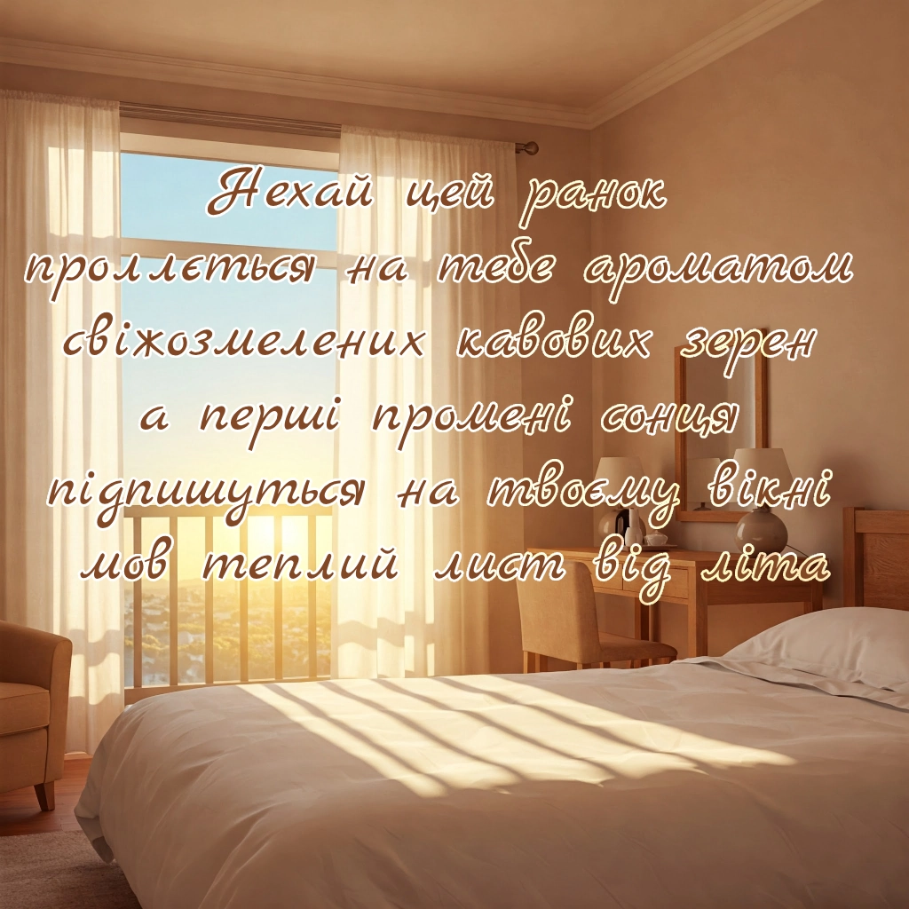 Побажання доброго ранку і гарного дня